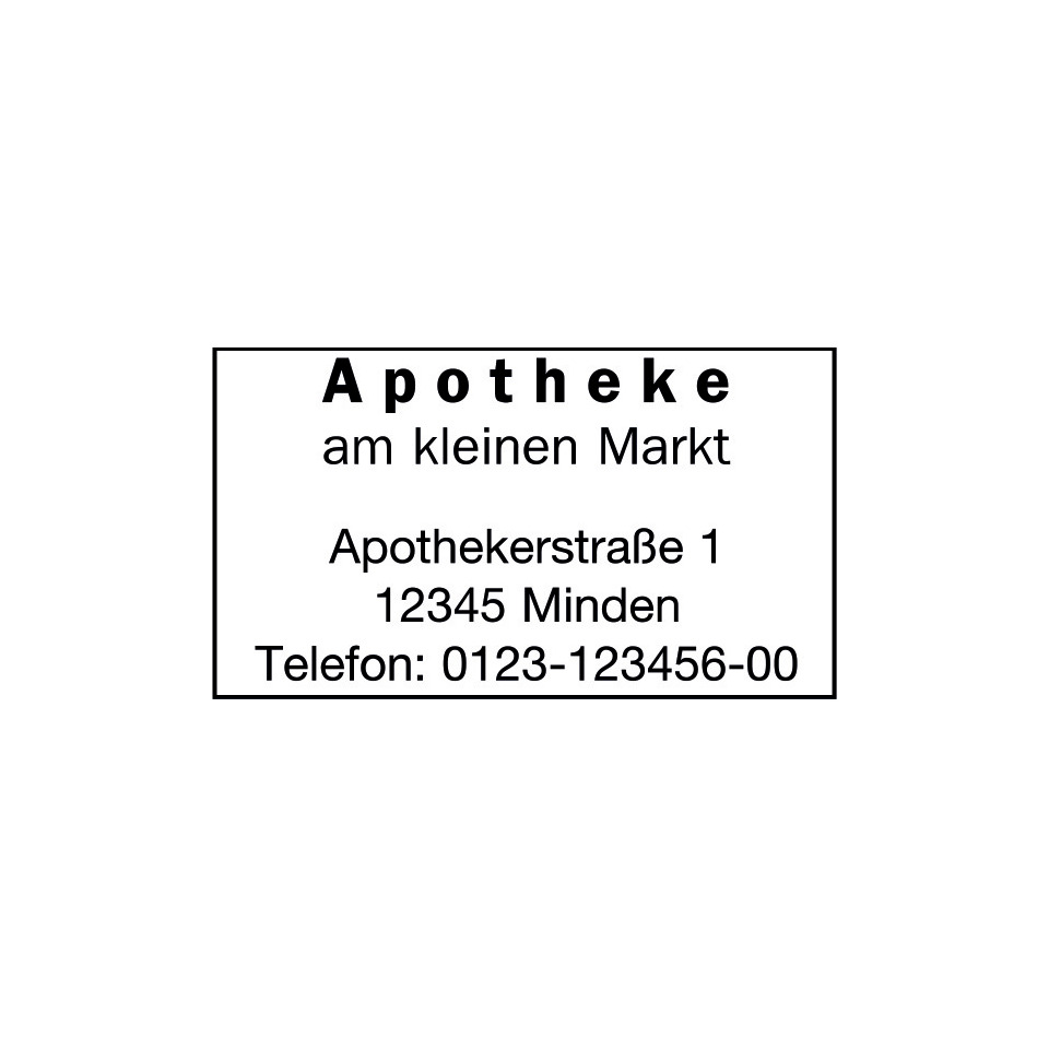 Apotheke, Adresse, Telefonnummer, Etikett, Marke
