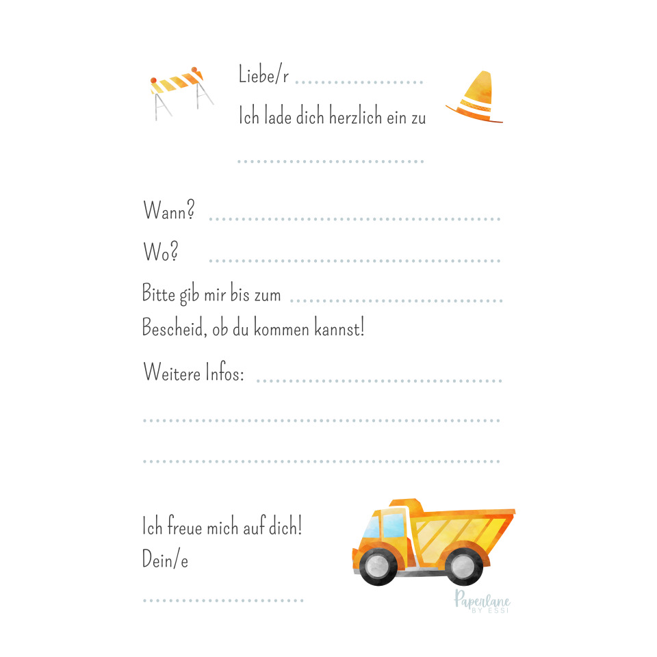 Baustellen-Banner, Kippanhänger, Baustellenschild, orange-gelb, Zubehör