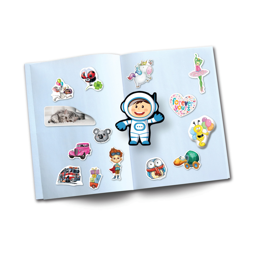 Sticker, Kinderbuch, Astronaut, Tiere, Bilderaufkleber