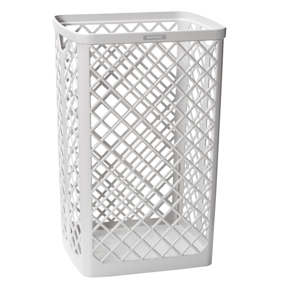 Abfallkorb, 40L, Kunststoff, weiß KATRIN 4287 Korb, Krippe, Mobiliar, Bett für Säuglinge