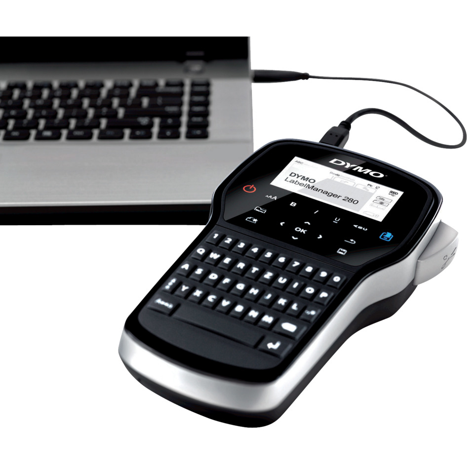 Handhelder Barcode-Scanner, Etikettendrucker, Dymo-Gerät, USB-Verbindung, QWERTY-Tastatur