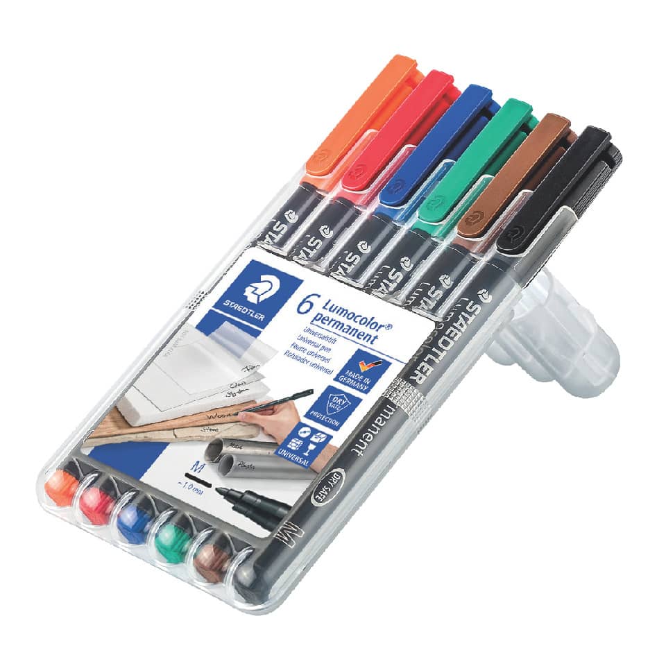 6er Set, Linerolor permanentmarker, Malerstifte, Permanentmarker, Markerset