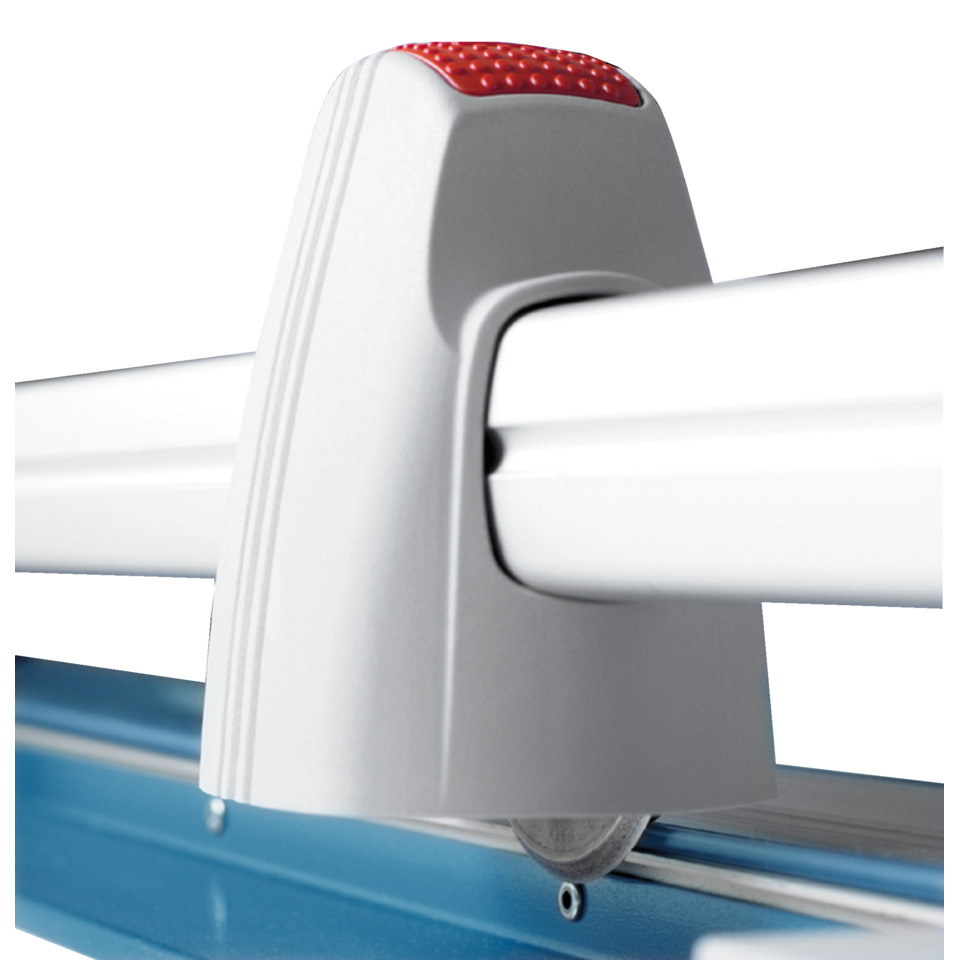 Cutting mat, Rotating blade, Manual slicer, Metal handle, Blue rail
