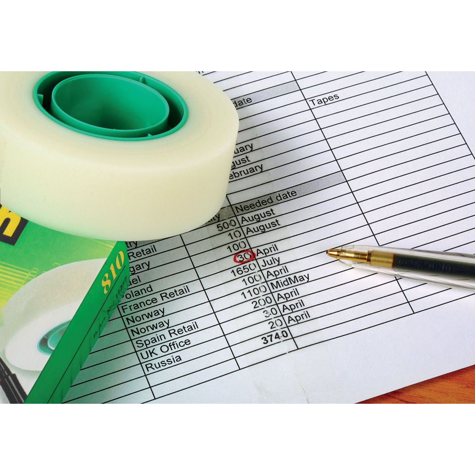 Klebeband, Rollenklebeband, Haushaltsband, Tagebuch-Formular, Stift