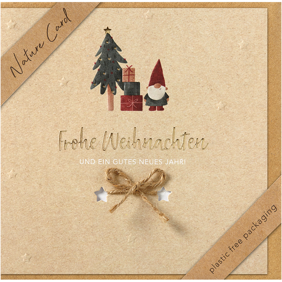 Weihnachtskarte, Naturkarton, Geschenkekarte?, Weihnachtsgruß, Karten-Design