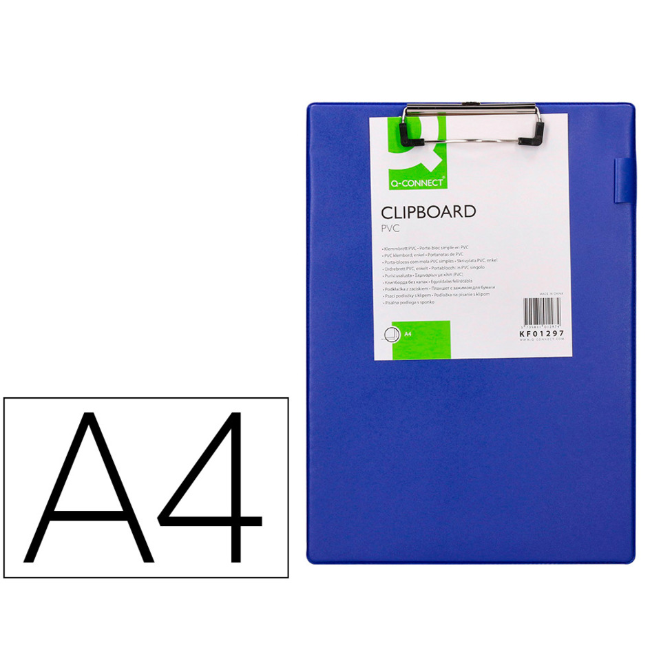 A4, Clipboard, PVC, Blau, Ordner
