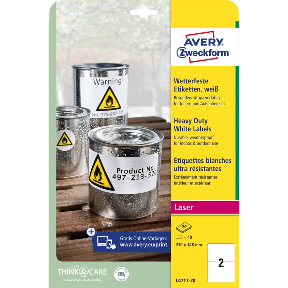 metal cans, Warnhinweis, weiße Etiketten, Laser, Verpackung