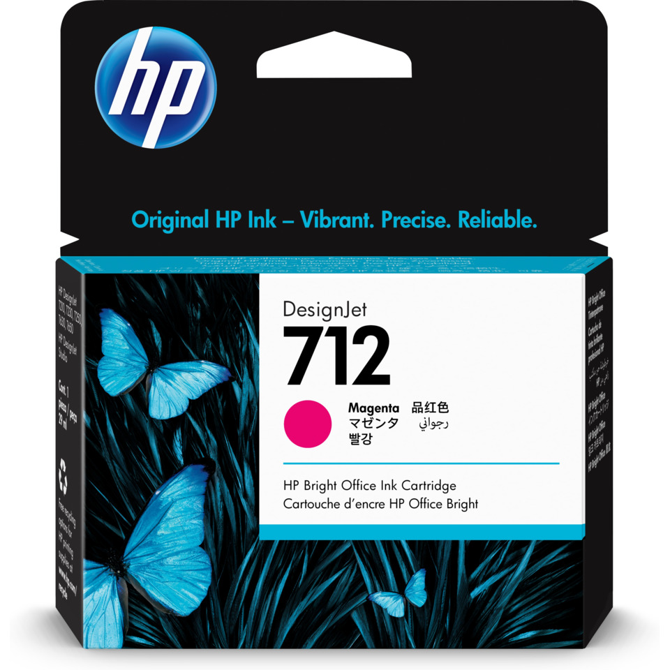 Tintenpatrone, hp DesignJet 712, Magenta Tinte, Büro-Tinte, Tintenpatrone Verpackung, Druckerfarbe, Tintenpatrone, HP 712, Magenta, DesignJet