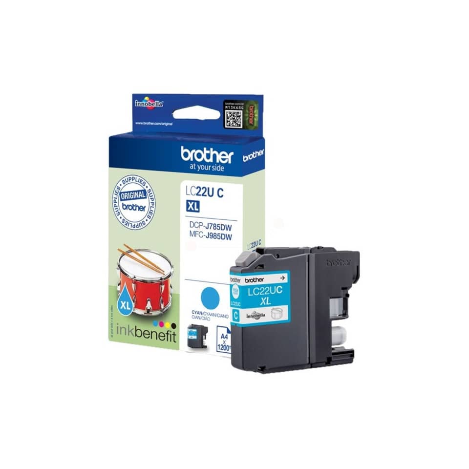 Inkjetpatrone, cyan BROTHER LC22UC