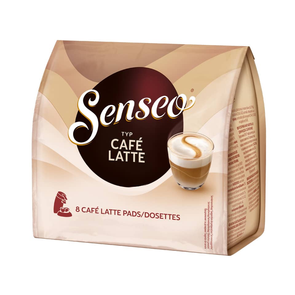 Cafe Latte, Kaffee Pads, 8 Pads, Latte Pods, SENSEO