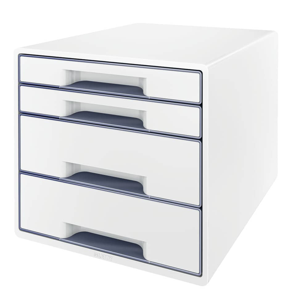 Schubladenunit, Aufbewahrung, Weiß, 4-Schubladen, modular