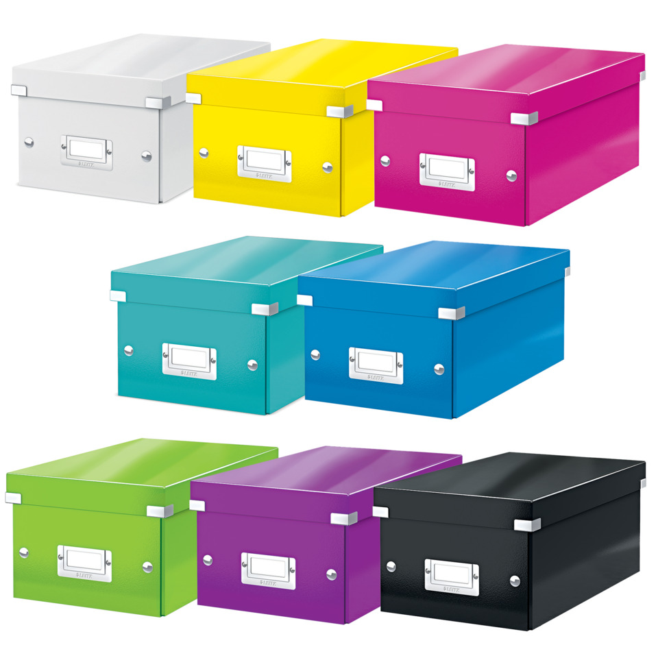 box, storage box, colored box, lid, label holder