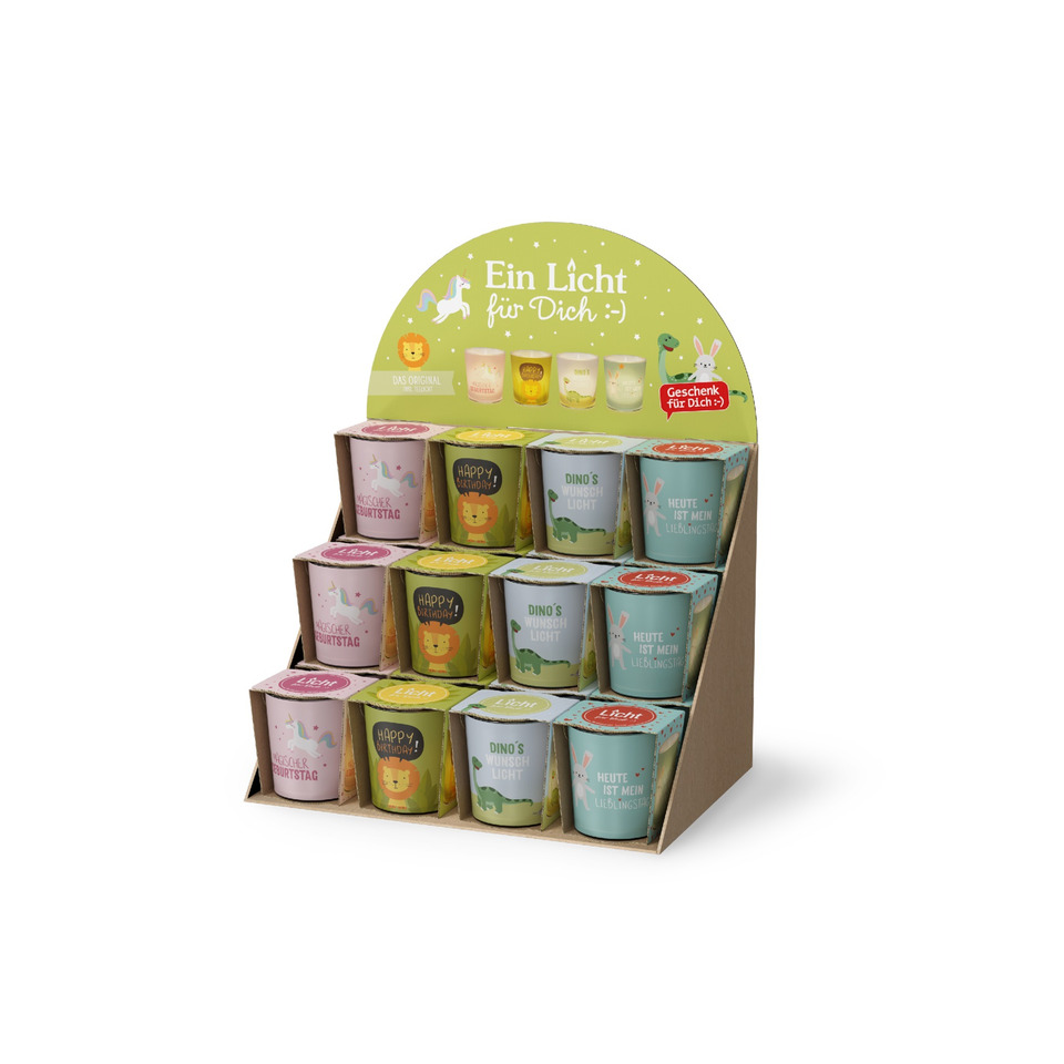 Kinderbecher, Becher-Set, Kunststoffbecher, Motivbecher, Dino-Licht