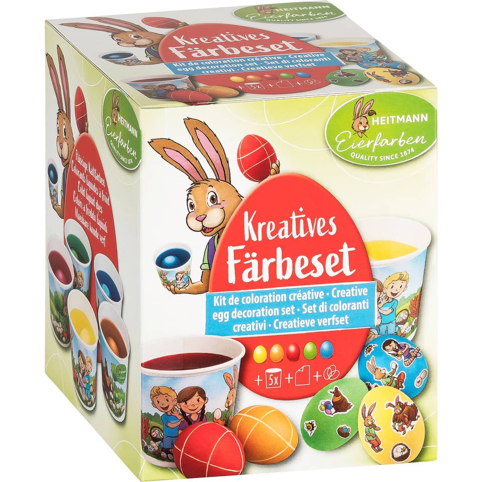 Kreatives Färbeset, Eierfarben, Kunstset, Kinderbastelset, Farbspektrum