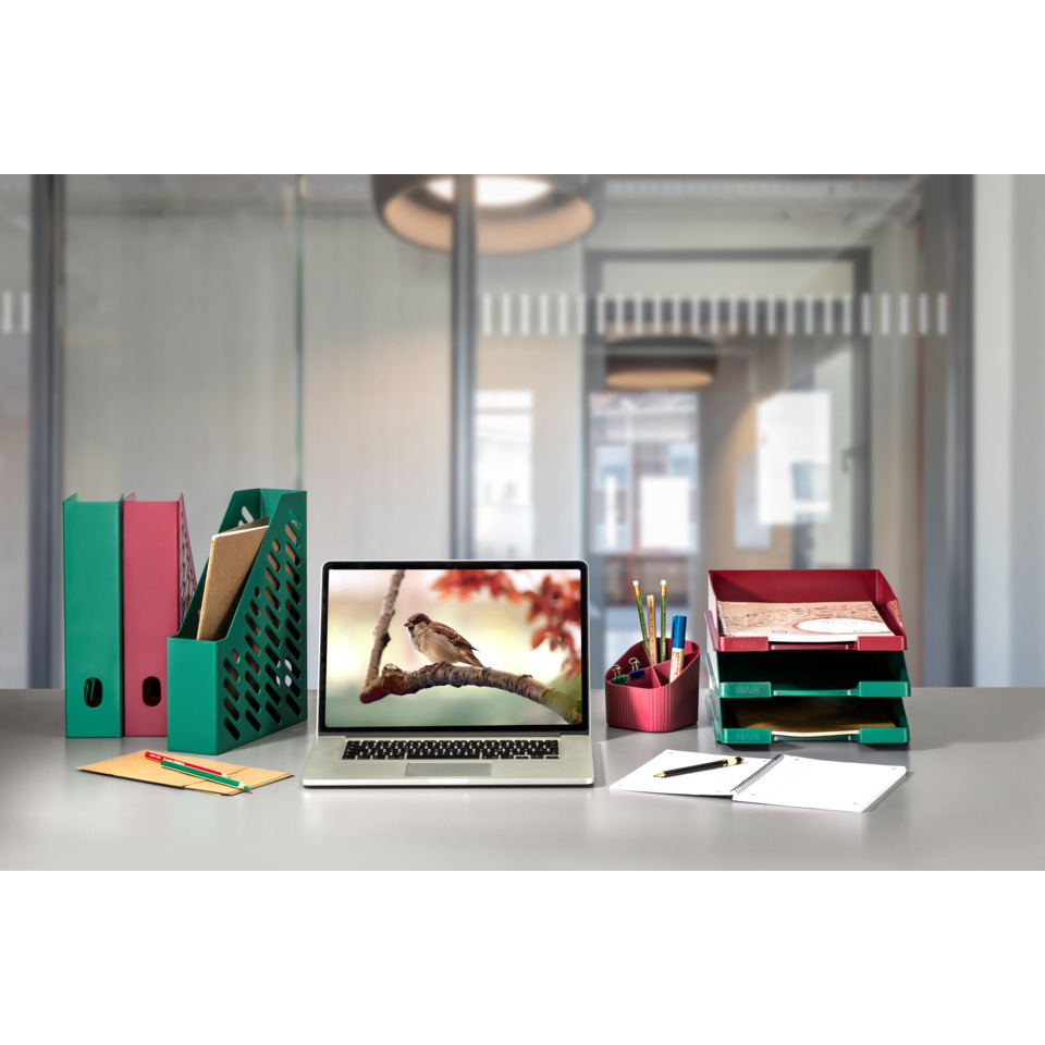 laptop, Büro-Schreibtisch, Schreibwaren, Ordnerorganizer, Bildschirm-Display