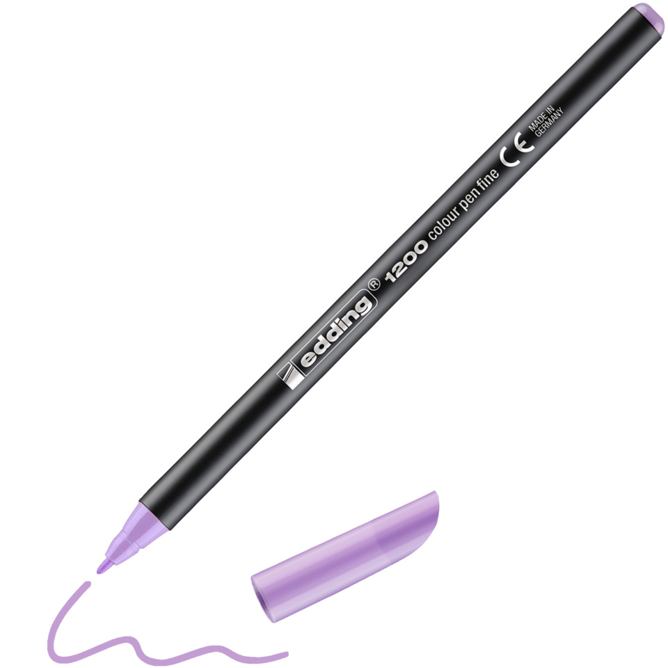 Filzstift, Marker, Lavendelfarben, Kunststift, Pen-fine, Farbstift, Lila Spitze, Markerstift, Schlanker Stift, Edding 1200