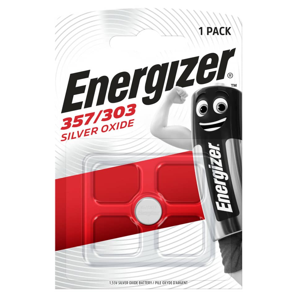 Batterie, Silver Oxide, 1 Pack, Enerizer, roter Kunststoffbehälter