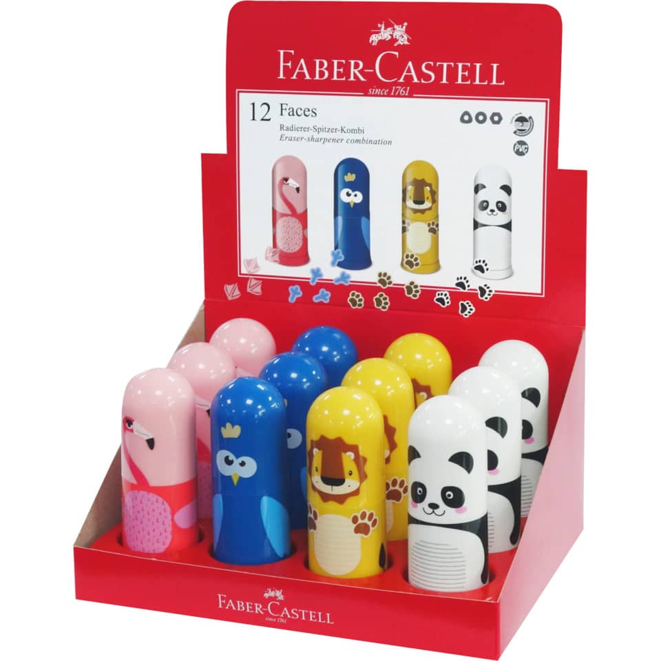 gummi-stift, radierer spitzer, tier-illustrationen, panda, pferd