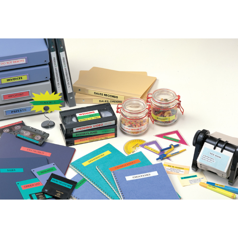  Bürobedarf,  Ordner,  Ordnersystem,  Kassette,  Klebezettel