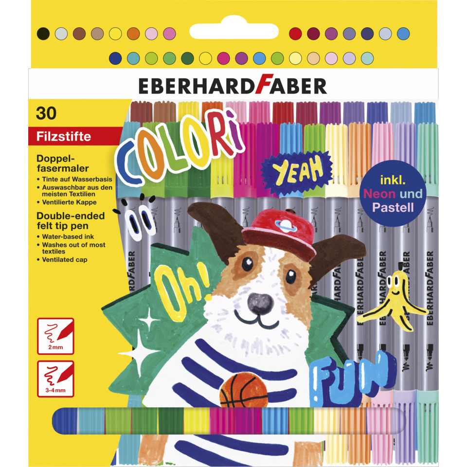 Filzstifte, Satz Farben, 2mm Spitze, Schulbedarf, Kinderzeichnung