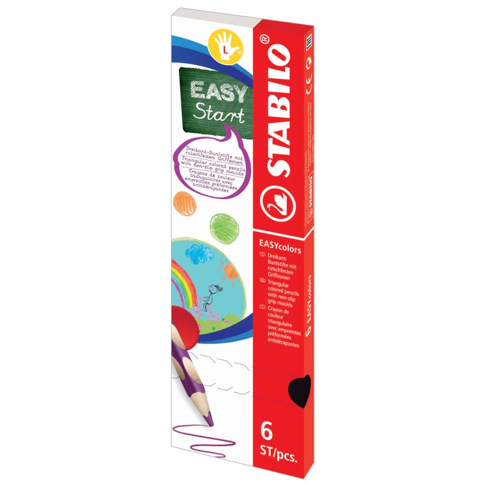 Buntstifte, Dreikant-Buntstifte, Holzspitze, Farbstifte, 6er Pack