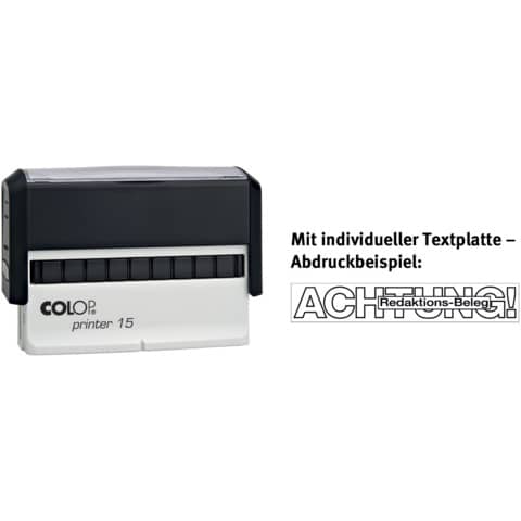 Printer 15 mit Stempelplatte 3 Zeilen   individuell COLOP P15P