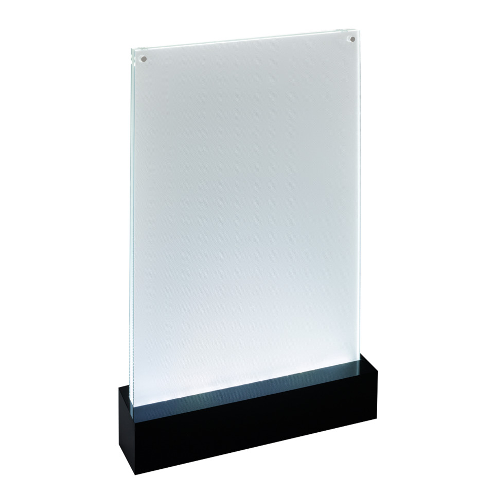 glänzendes Panel, Acryl, rückbeleuchtet, Display-Ständer, klarer Paneel