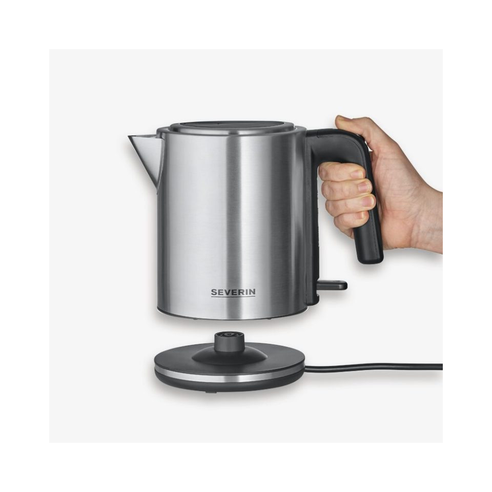 Elektrischer Wasserkocher, Kaffee-/Teekessel, Edelstahl, Edelstahlkessel, Hebelgriff