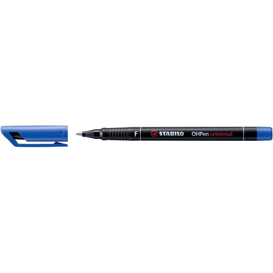 Marker, Permanent marker, Feiner Spitz, Blau Cap, OHPen universal