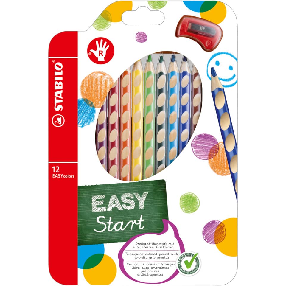 Buntstifte, Buntstift-Set, 12 Farben, Kindergarten Zubehör, Dreieckige Buntstifte