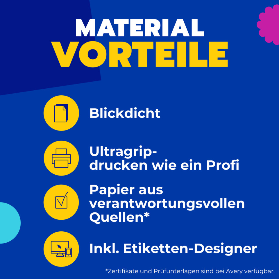 Material, Vorteile, Papier, Etiketten, Designer
