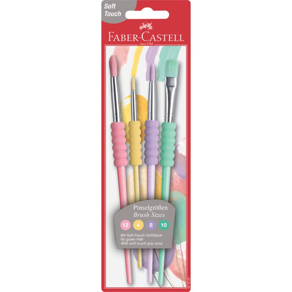 Pinsel, Acrylpinsel, Soft Touch, Mehrfarbig, Griffbereich