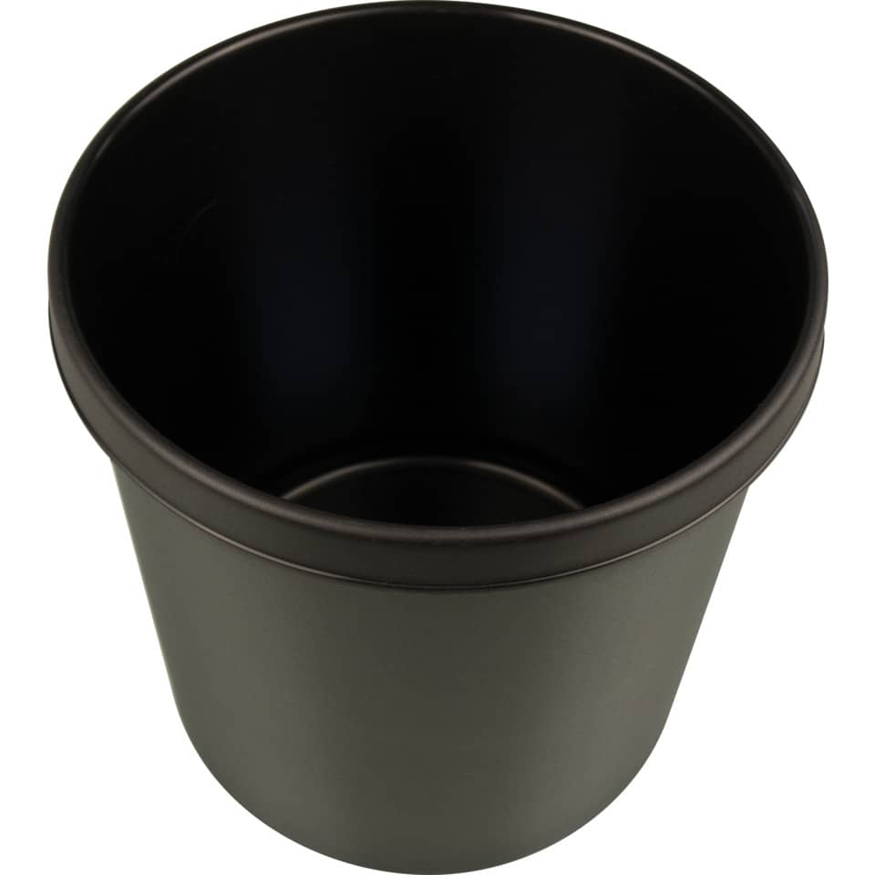 Becher, Kurze Glasur, Tonbecher, schwarz, Alltagsbehälter