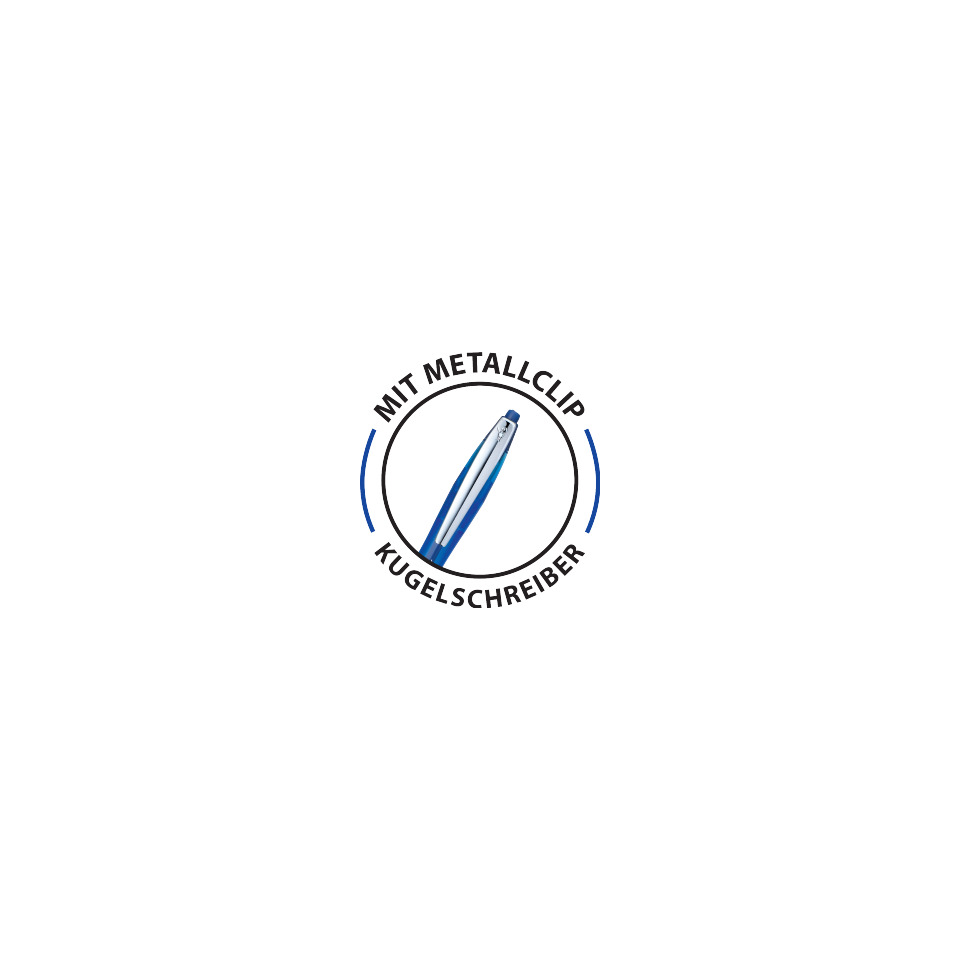 Kugelschreiber, Metallclip, Blau, Kugelschreiber Logo, Schreibgerät