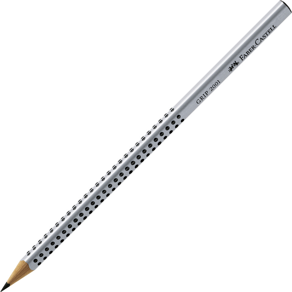 Bleistift, Grafit, Holzgriff, Metallschaft, Spitze