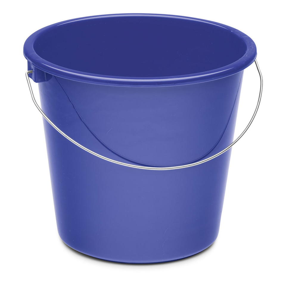 Eimer, Bucket, Blaue Farbe, Metallgriff, Kunststoff