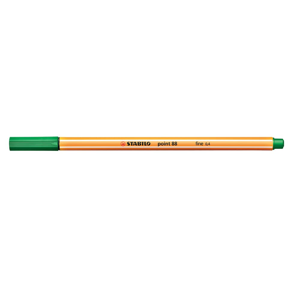Bleistift, Orange, Grüner Radiergummi, Stabilo, point 88