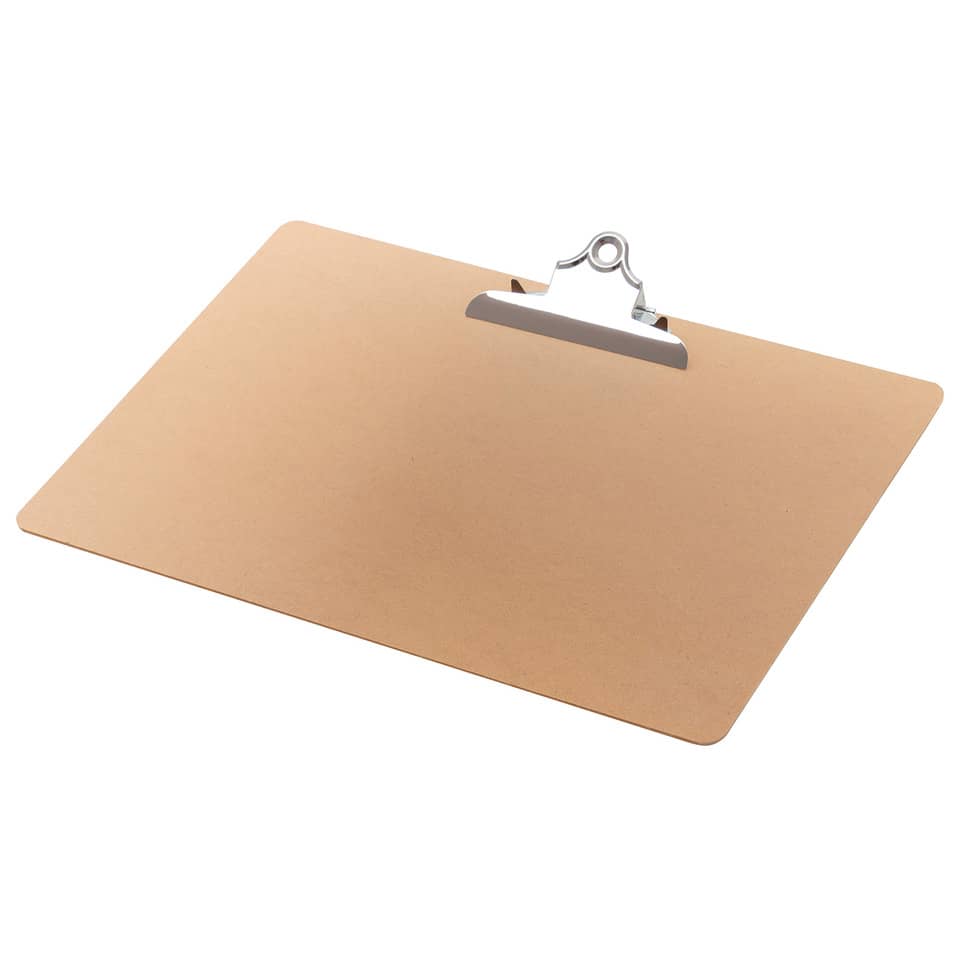 Klemmbrett, Klemmbrett aus Karton, Holzkarton, Clipboard, Büroclip