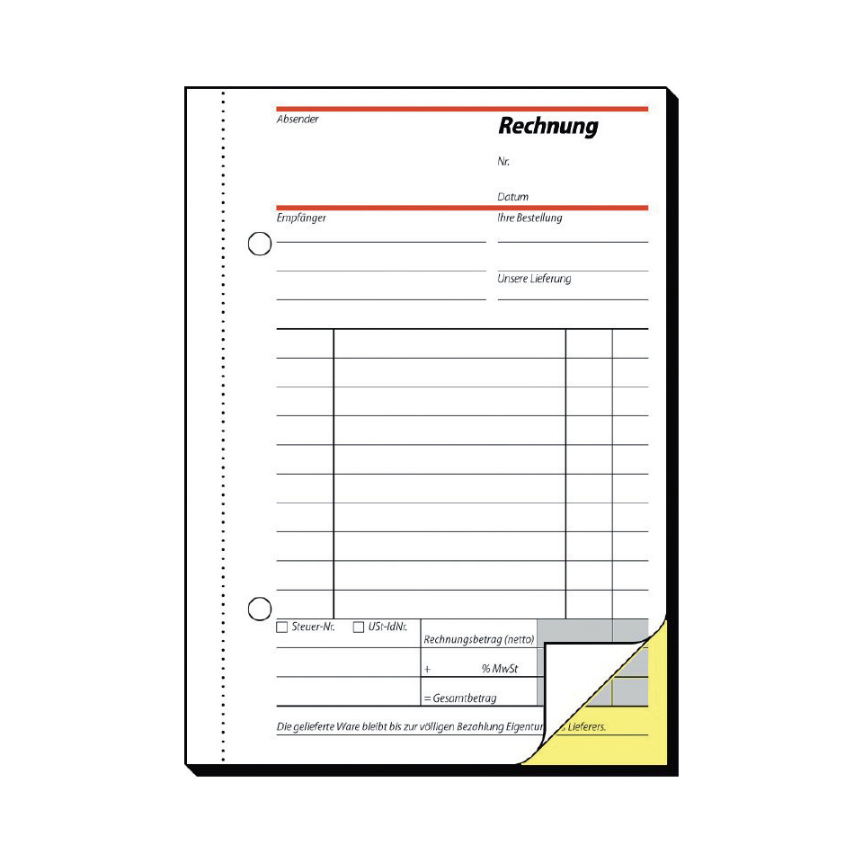 rechnungsformular, rechnung, papierformular, elastischer rand, dokumentenlayout
