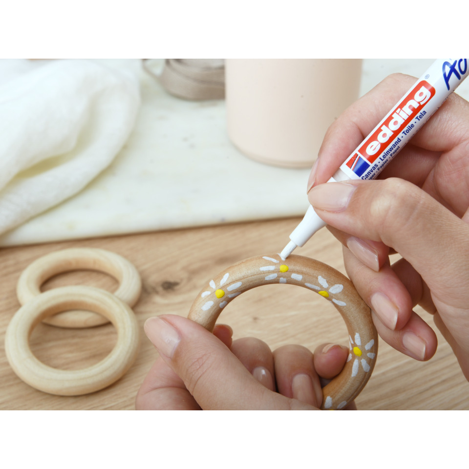 Holzring, Holz-Ring, DIY-Dekoration, Bemalung, Diy-Kunst