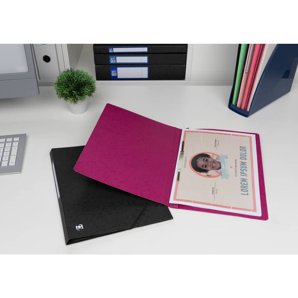 Büro Ordner, Dokumente, Kartenhalter, pink, Kunstleder