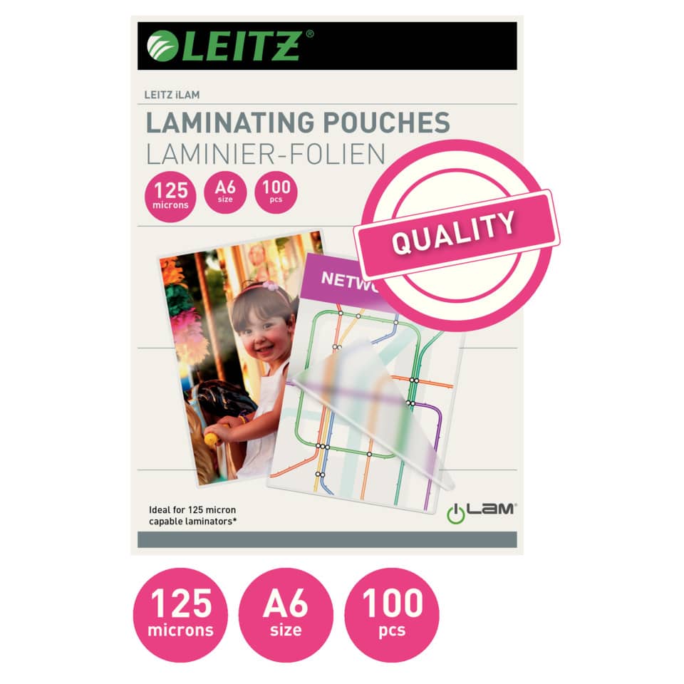 Laminierfolien, Laminierhüllen, 125 Mikron, A6 Größe, 100 Stück