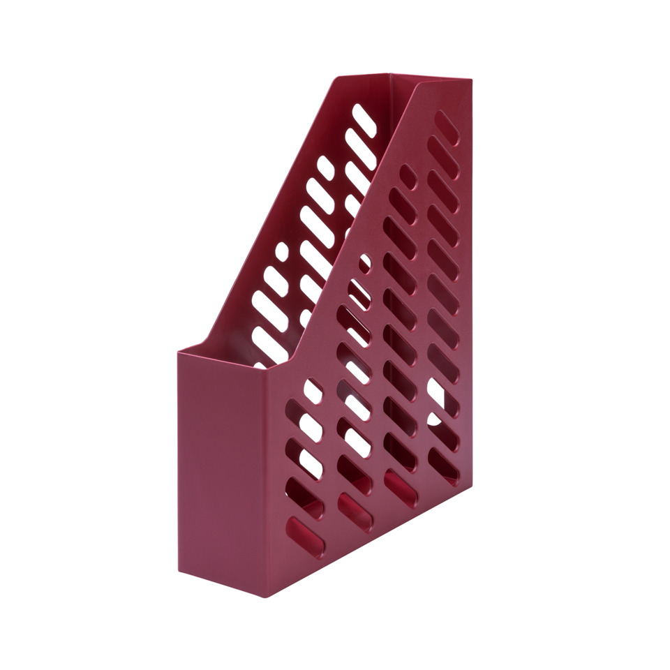 Ordnerhalter, Ablagekorb, Schreibwarenhalter, Metall, rot