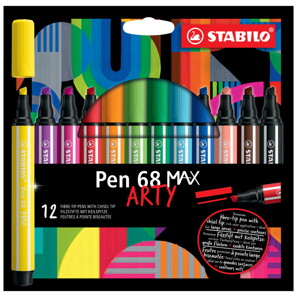 Filzstifte, Marker, 12 Farben, Stabilo, Kunstset