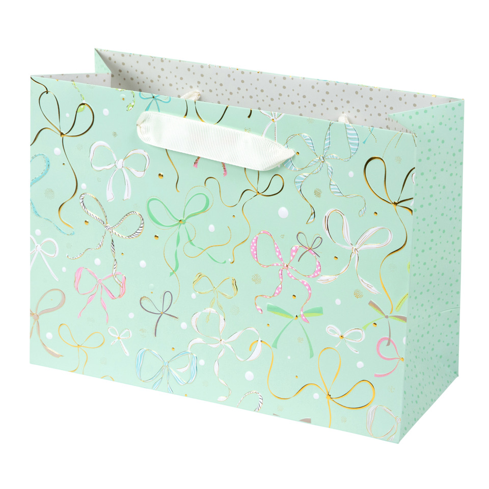 Geschenktasche, Geschenkverpackung, Ribbons, Muster, Mintgrün