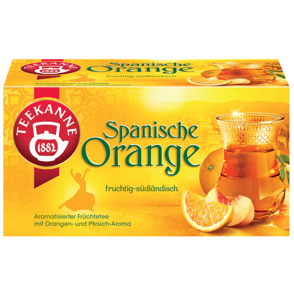 spanische Orangen, Früchtetee, Orange-Aroma, Tee-Aufguss, Zitrus-Aroma