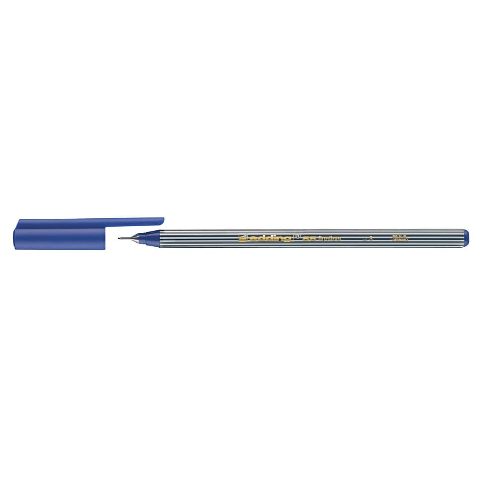 Fineliner, Blau, gestreift, Metallisch, Stift