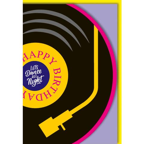 Geburtstagskarte Schallplatte  512534