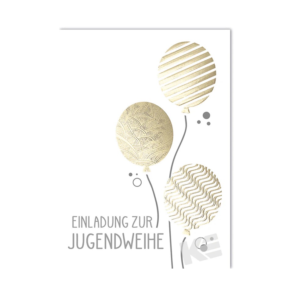 Karte Jugendweiheeinladung, 11,5 x 17 cm, 5 Stück  17-3768