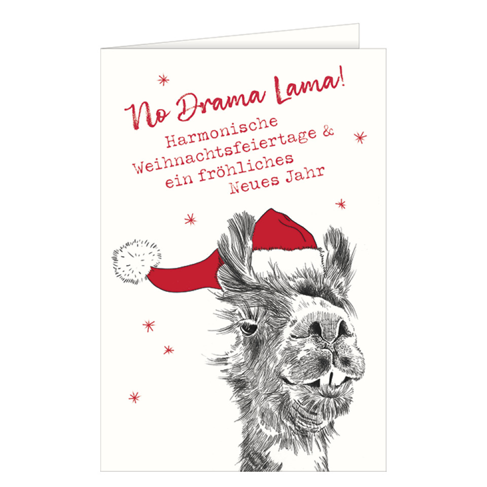 Weihnachtskarte, Rentier, Santa Hut, Weihnachten, Cartoon